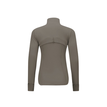 Curves Tracksuit Green with Black Zipper – Women’s Stretchy Activewear for Hourglass Shape