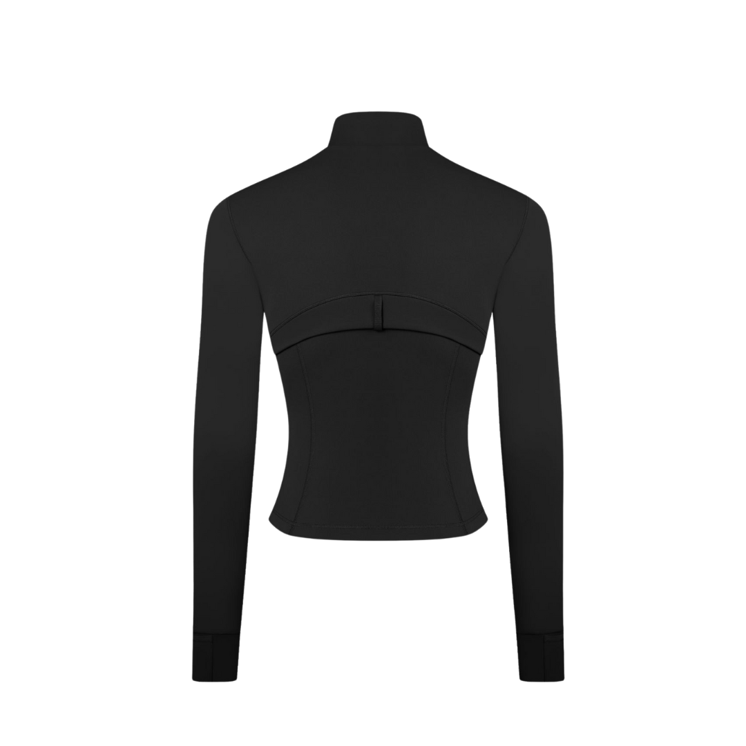 Curves Tracksuit Black – Women's Stretchy Activewear for Hourglass Shape