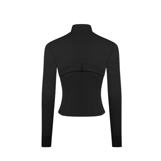 Curves Tracksuit Black – Women's Stretchy Activewear for Hourglass Shape